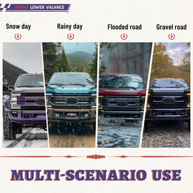 HECASA valance installed on a Super Duty truck showing improved front-end look
