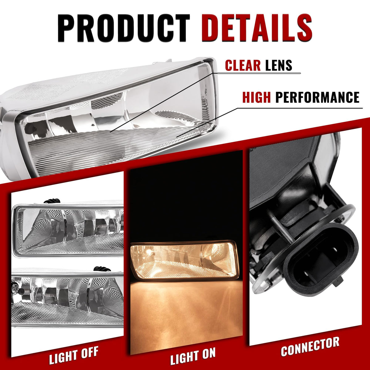HECASA left and right fog lamp pair restoring symmetry and function