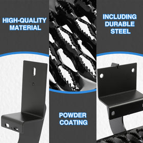 HECASA mounting brackets and hardware displayed for simple bolt-on installation
