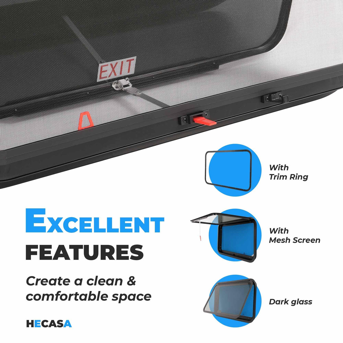 HECASA mounting hardware and components included for straightforward assembly