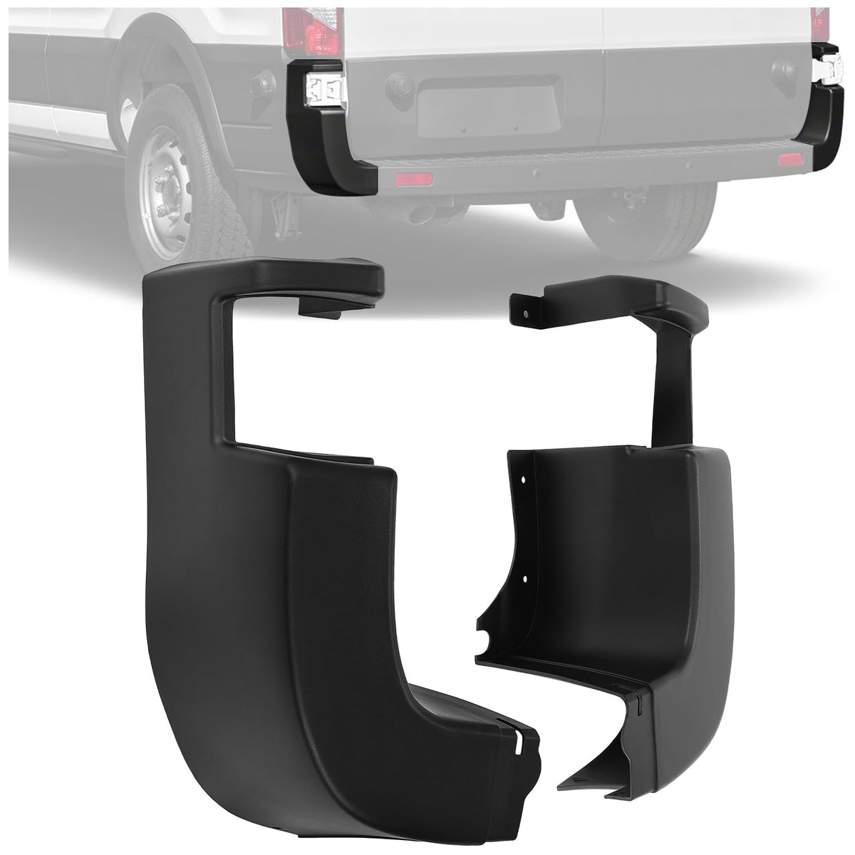 HECASA front view of rear bumper cap showing fit and finish benefits