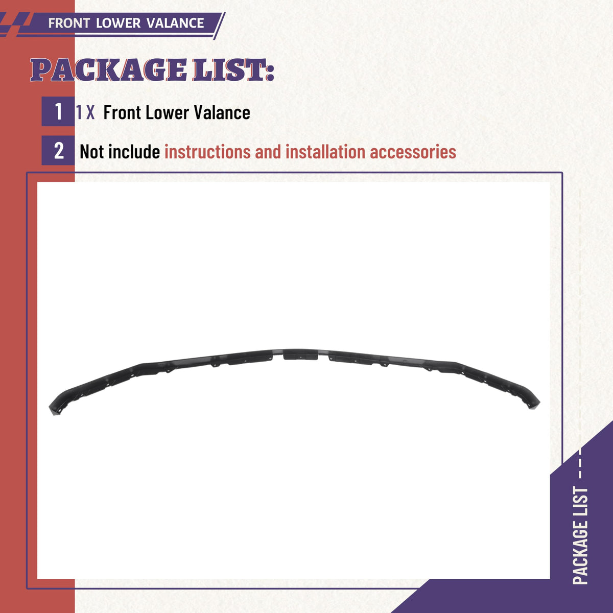HECASA valance next to ruler showing scale for correct sizing and fit verification