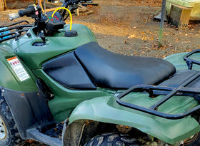 HECASA seat installed on Honda Rancher illustrating direct fit