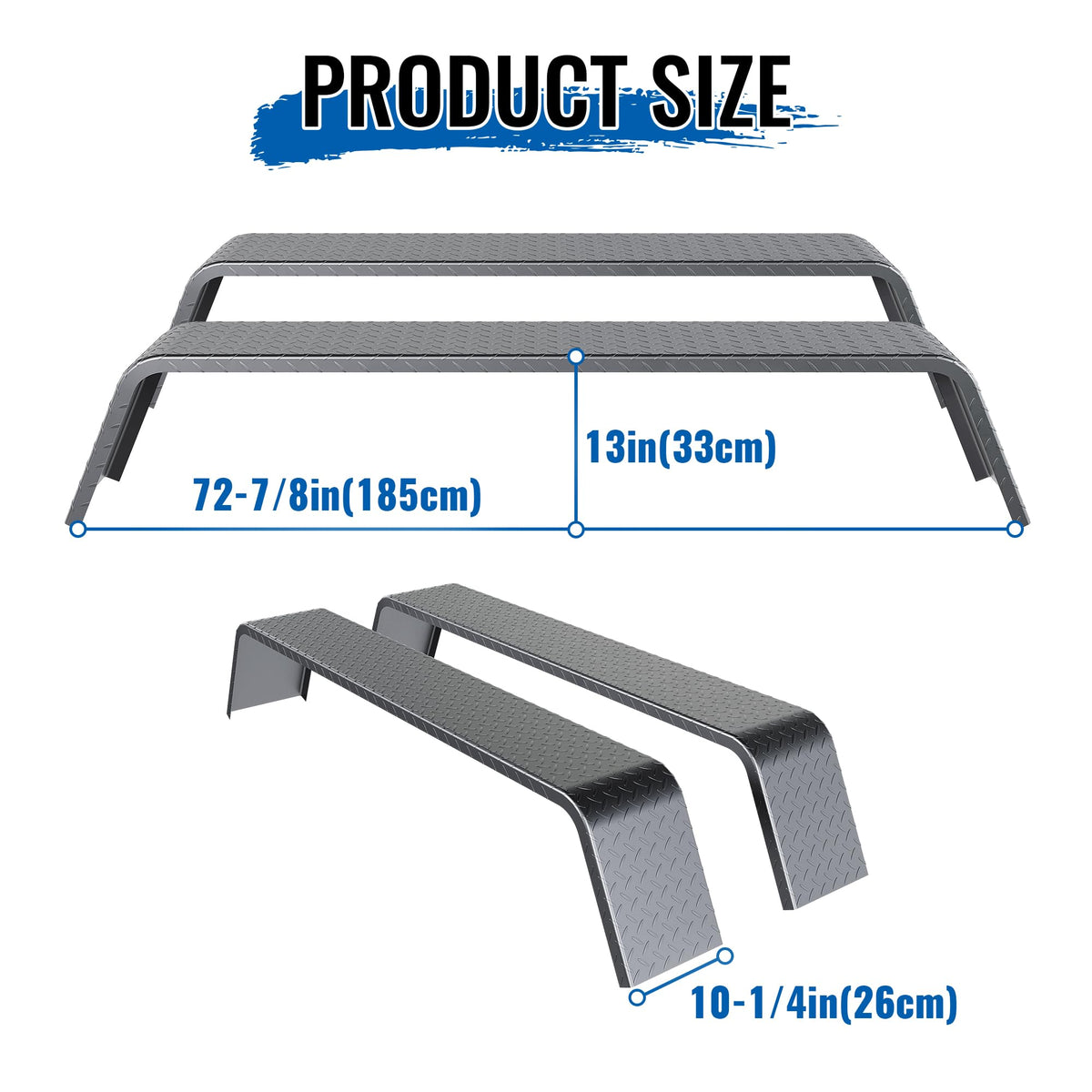 HECASA side profile mounted on trailer demonstrating solid tire shielding