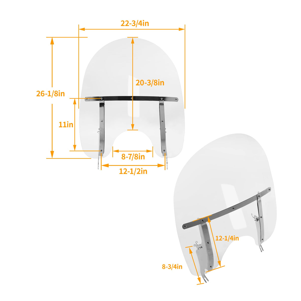 HECASA side profile showing curved shape to deflect wind away from rider