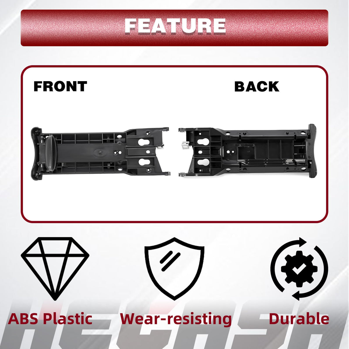 HECASA sliding mechanism detail highlighting moving parts for smooth adjustment
