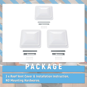 HECASA three vent covers stacked to show package quantity and ready replacement set