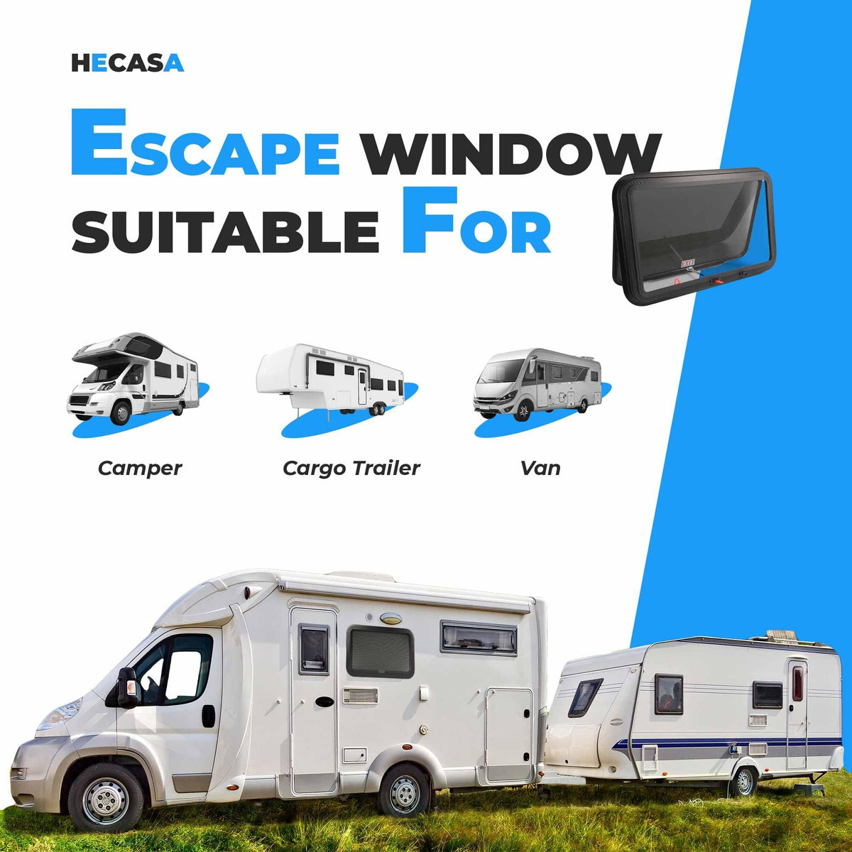 HECASA trim ring and seal detail demonstrating improved weatherproofing benefit