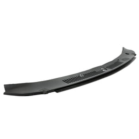 HECASA under-hood angle illustrating how panels sit at windshield base for debris protection