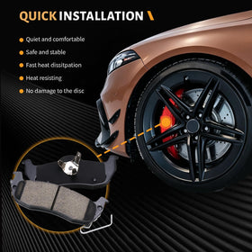 HECHENQICHE kit box with pads and inserts showing complete parts and included warranty information