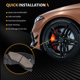 HECHENQICHE pads in garage scene with mechanic illustrating simple replacement benefit