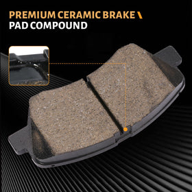 HECHENQICHE pads next to ruler for dimensions and scale ensuring proper fitment benefit
