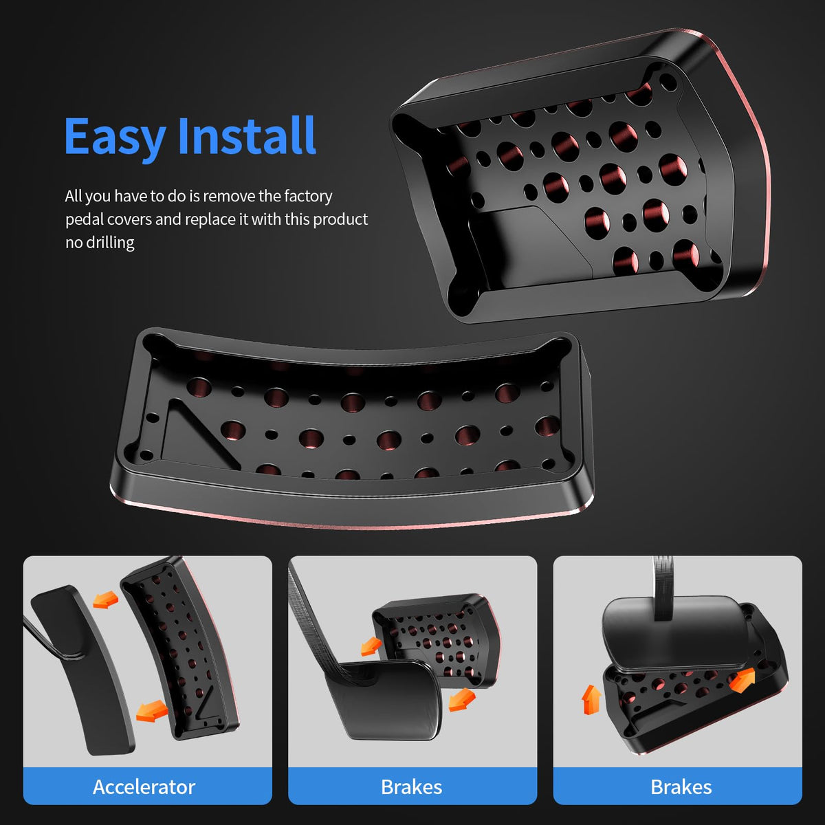 Hecotrax wet traction demo with water beads showing improved pedal grip