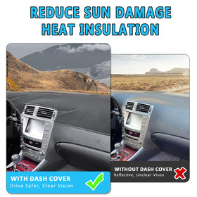 HEDAQI installed driver angle showing clear vent access and reduced reflection