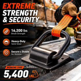 Hedday D-ring hitch pin and cotter detail illustrating secure locking and easy use