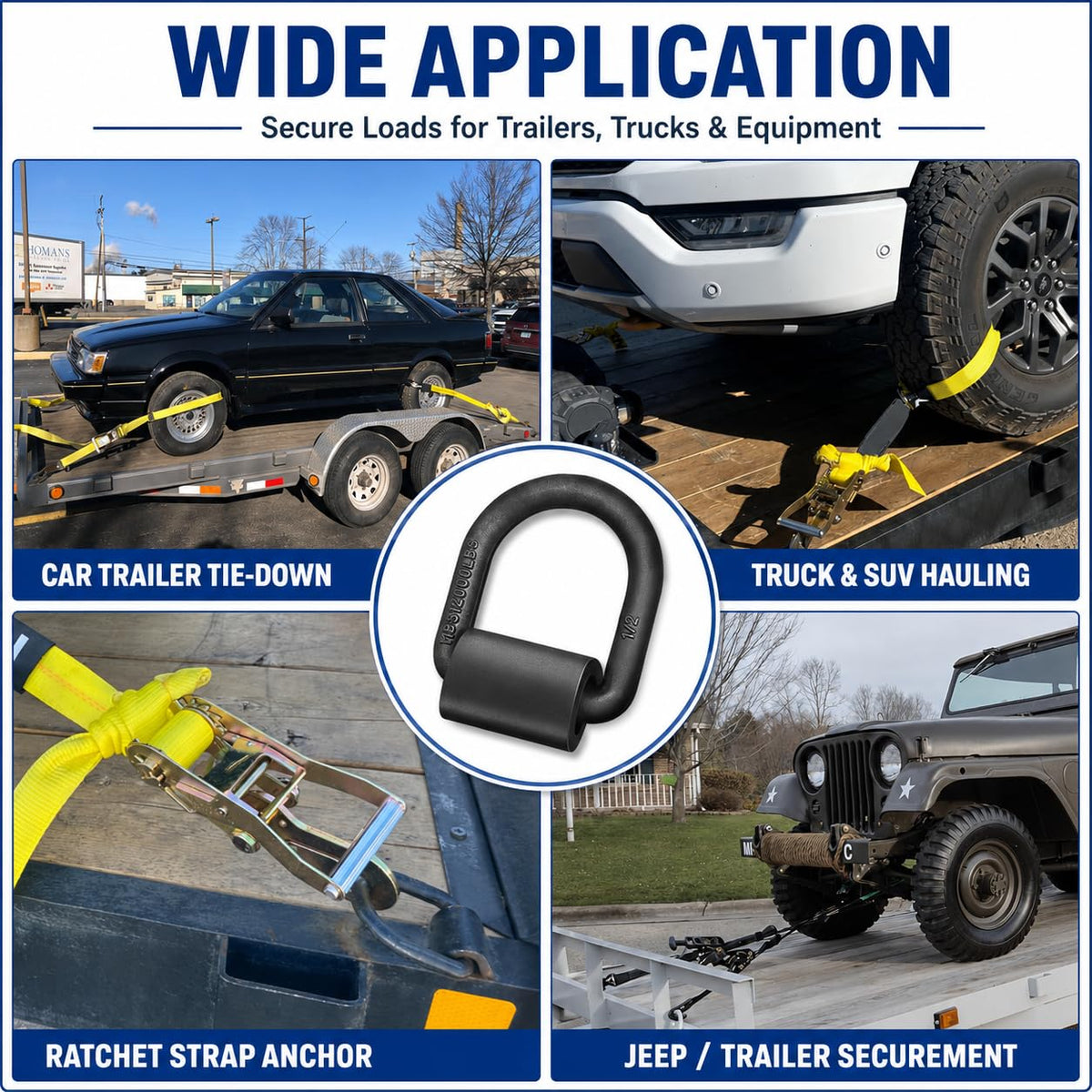 Hedday twelve D rings laid out to show pack quantity and installation readiness benefit