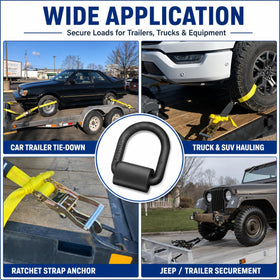 Hedday twelve D rings laid out to show pack quantity and installation readiness benefit