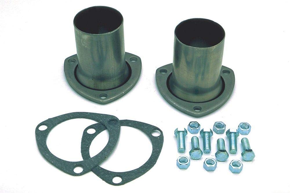 Hedman collector reducer pair front view showing flanges and gaskets for secure fit