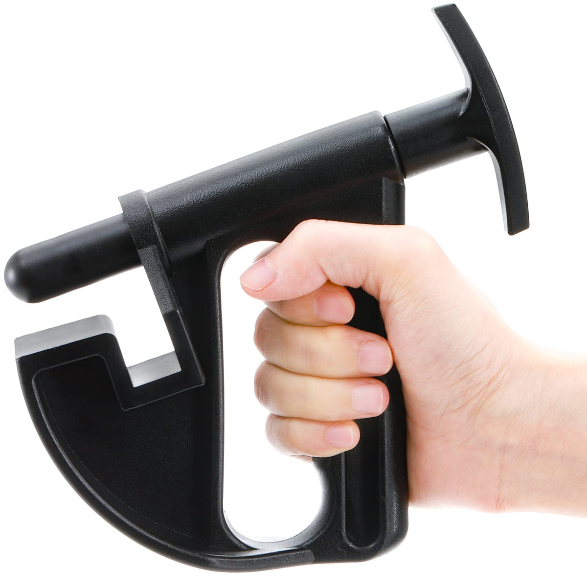 Hedume close-up of spring-loaded plunger showing secure hold benefit