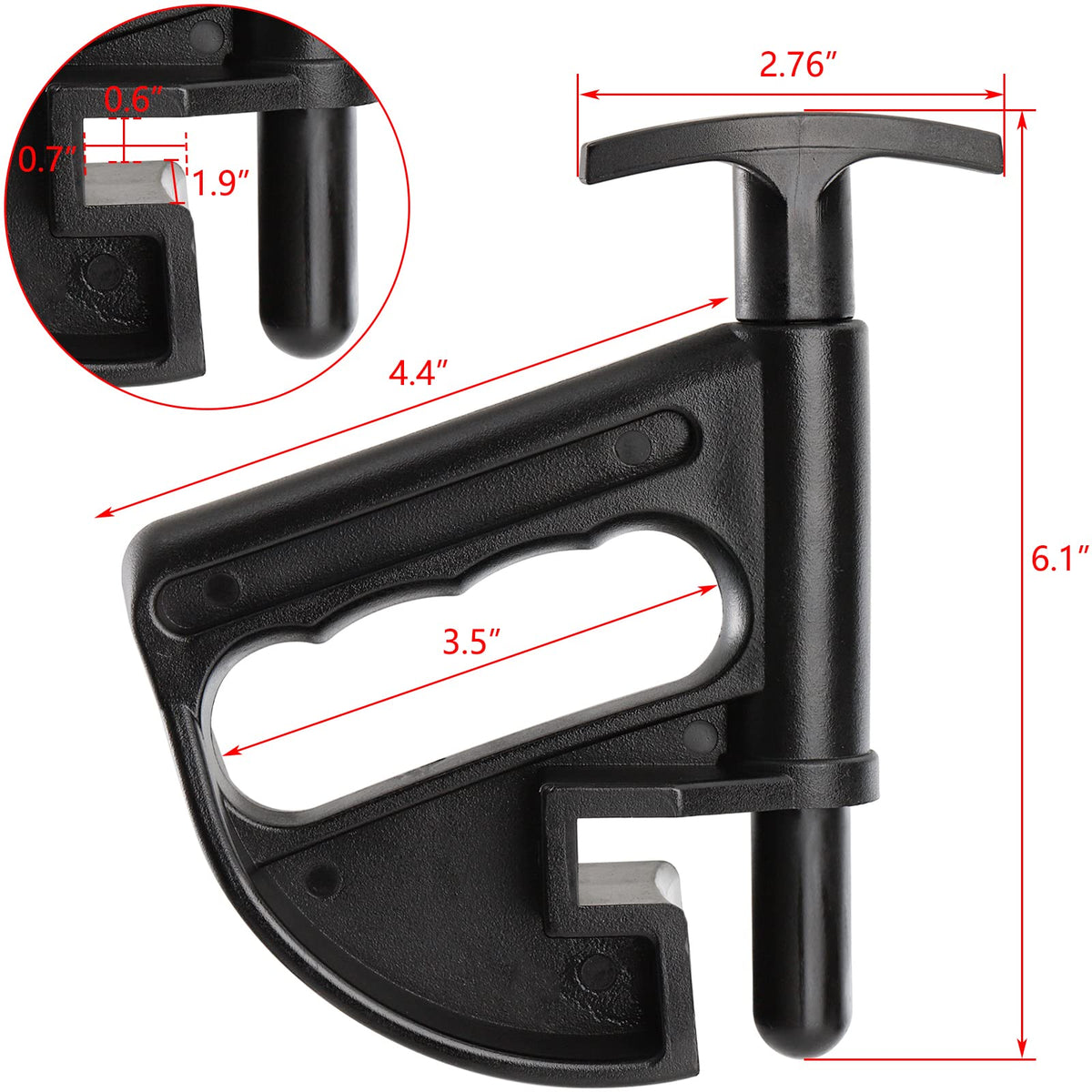 Hedume clamp with ruler for size comparison and portable convenience