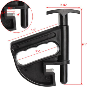 Hedume clamp with ruler for size comparison and portable convenience
