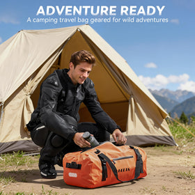 HEETA duffel in outdoor setting illustrating multipurpose travel use
