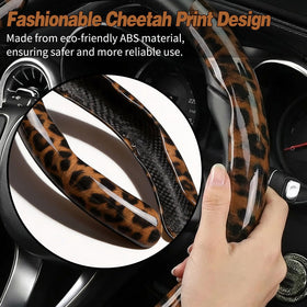 HEHKJDNBY steering cover in use with hands demonstrating secure, non-slip grip