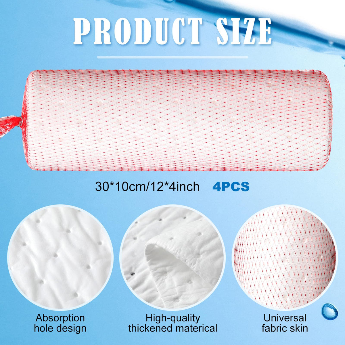 Heigble close-up of polypropylene texture highlighting fast oil attraction