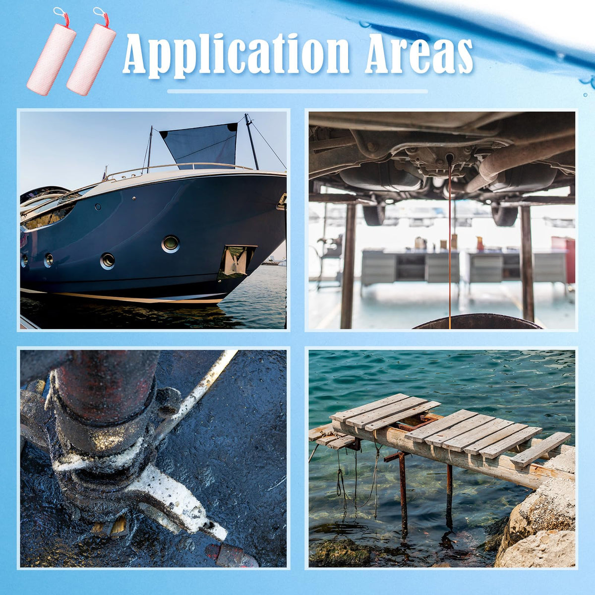 Heigble bilge socks used on deck during spill response for cleaner boat environment