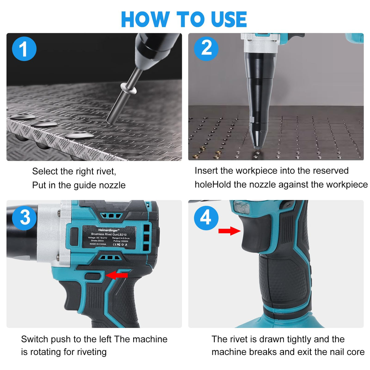 Heimerdinger handle and trigger with soft-grip for reduced hand fatigue