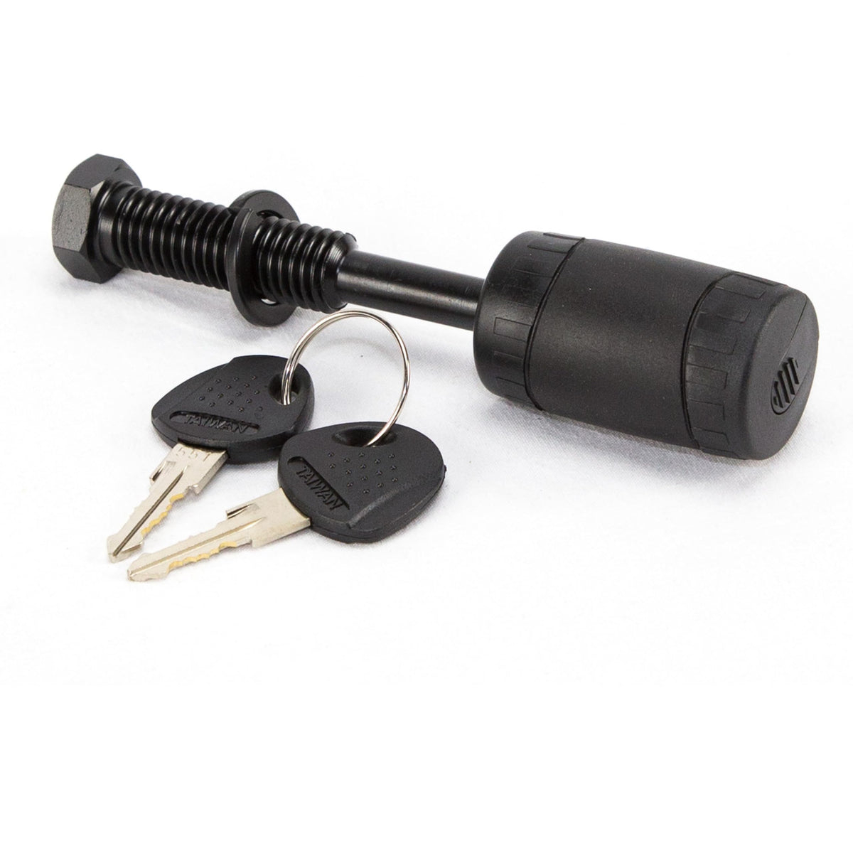 Heininger front view of threaded pin lock showing secure fit