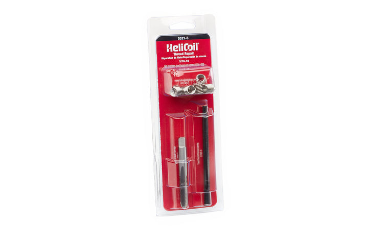 Helicoil 5521-5 front packaging showing kit contents for reliable thread repairs