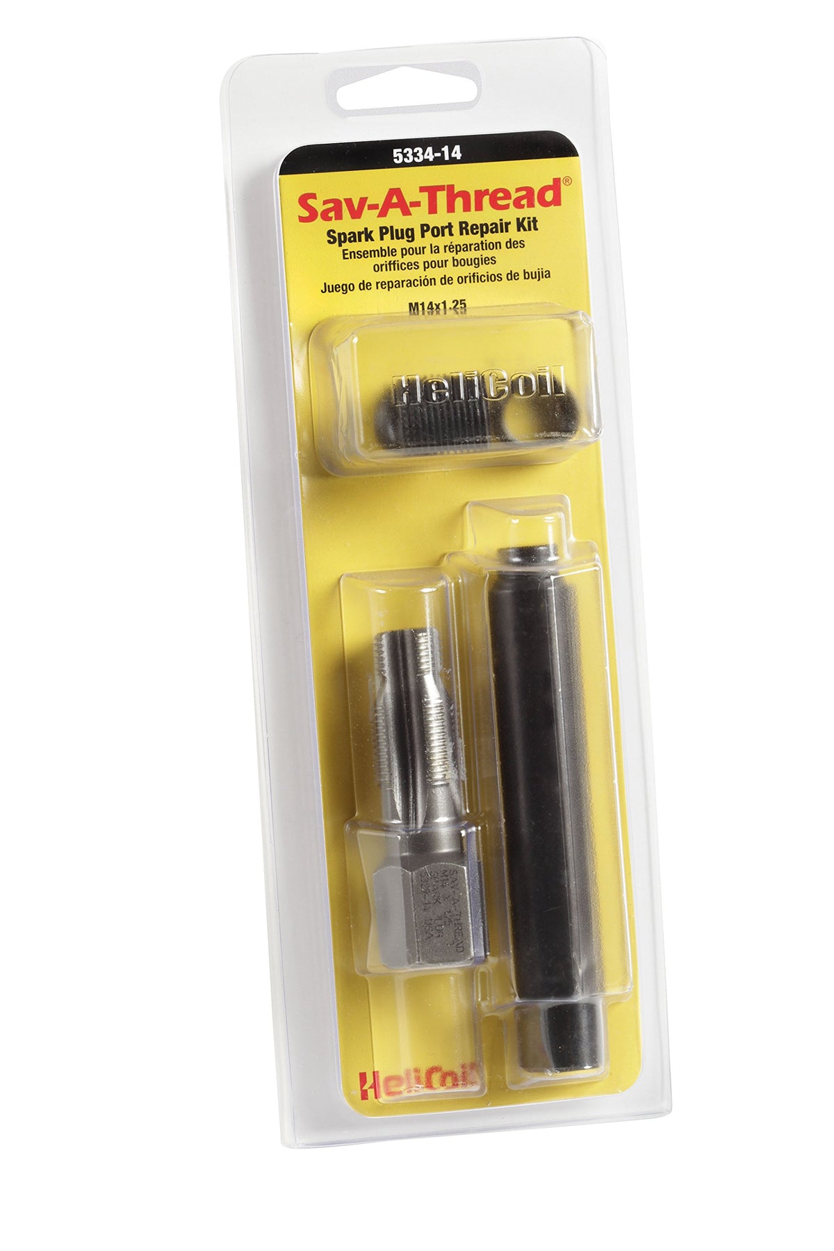 Helicoil Save‑A‑Thread kit front view showing tools and inserts for reliable repairs