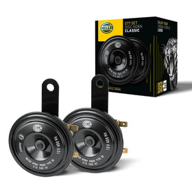 HELLA horn front profile showing durable housing and mounting for reliable fit