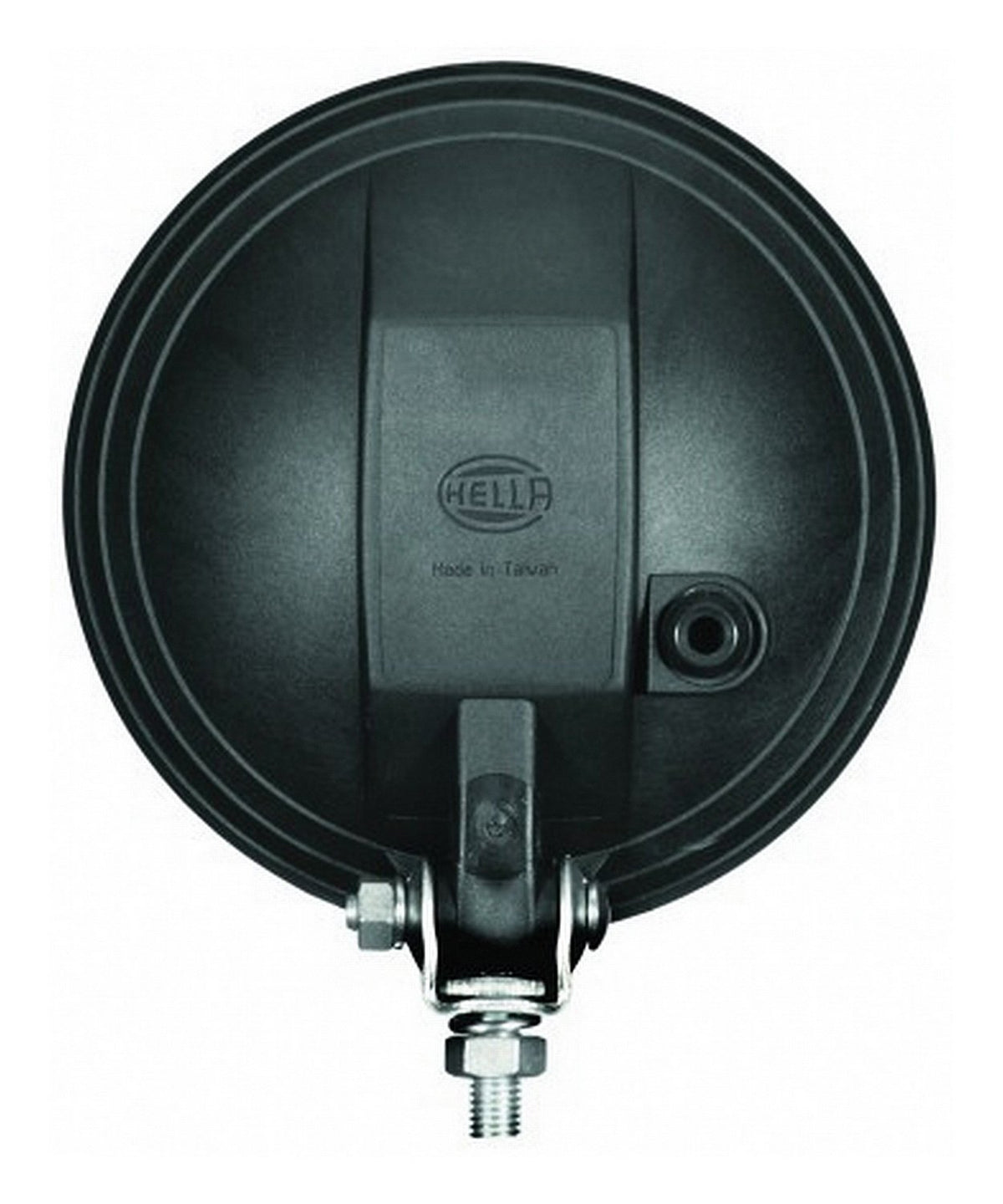 HELLA 500FF side mount closeup showing adjustable bracket for flexible installation benefit