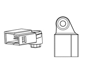 HELLA Toyota-specific connector and M8 bracket displayed for easy installation benefit
