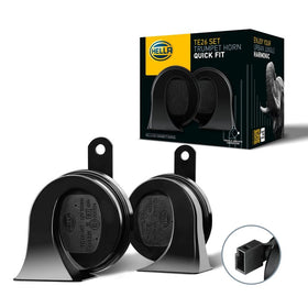 HELLA horn mounted on a Toyota illustrating reliable fitment and louder presence benefit