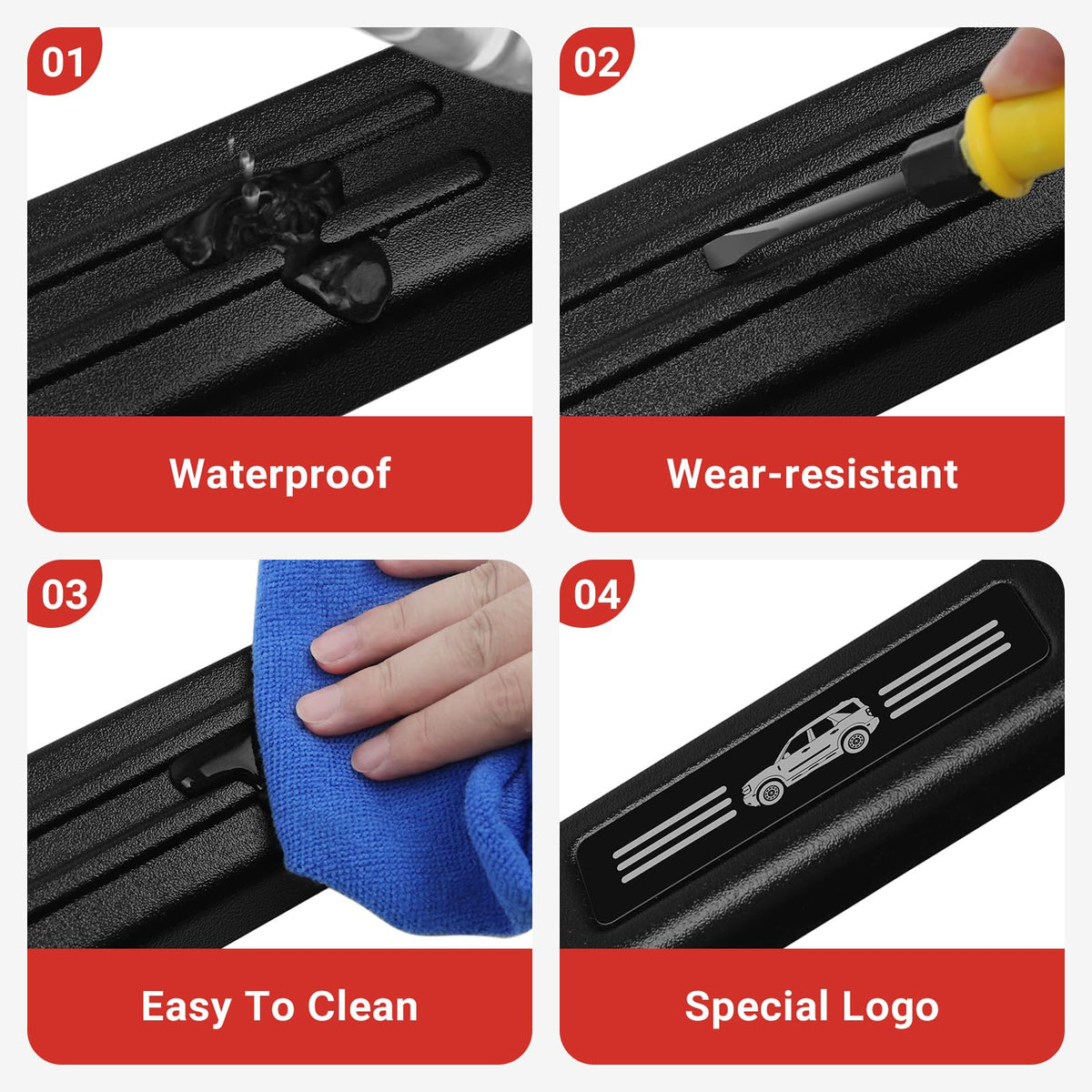 Hellet adhesive backing detail demonstrating strong peel-and-stick installation