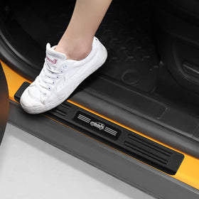 Hellet front left door sill protector showing contour and durable protection