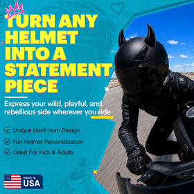 Helmet Flair devil horns close-up of ABS texture for durable finish