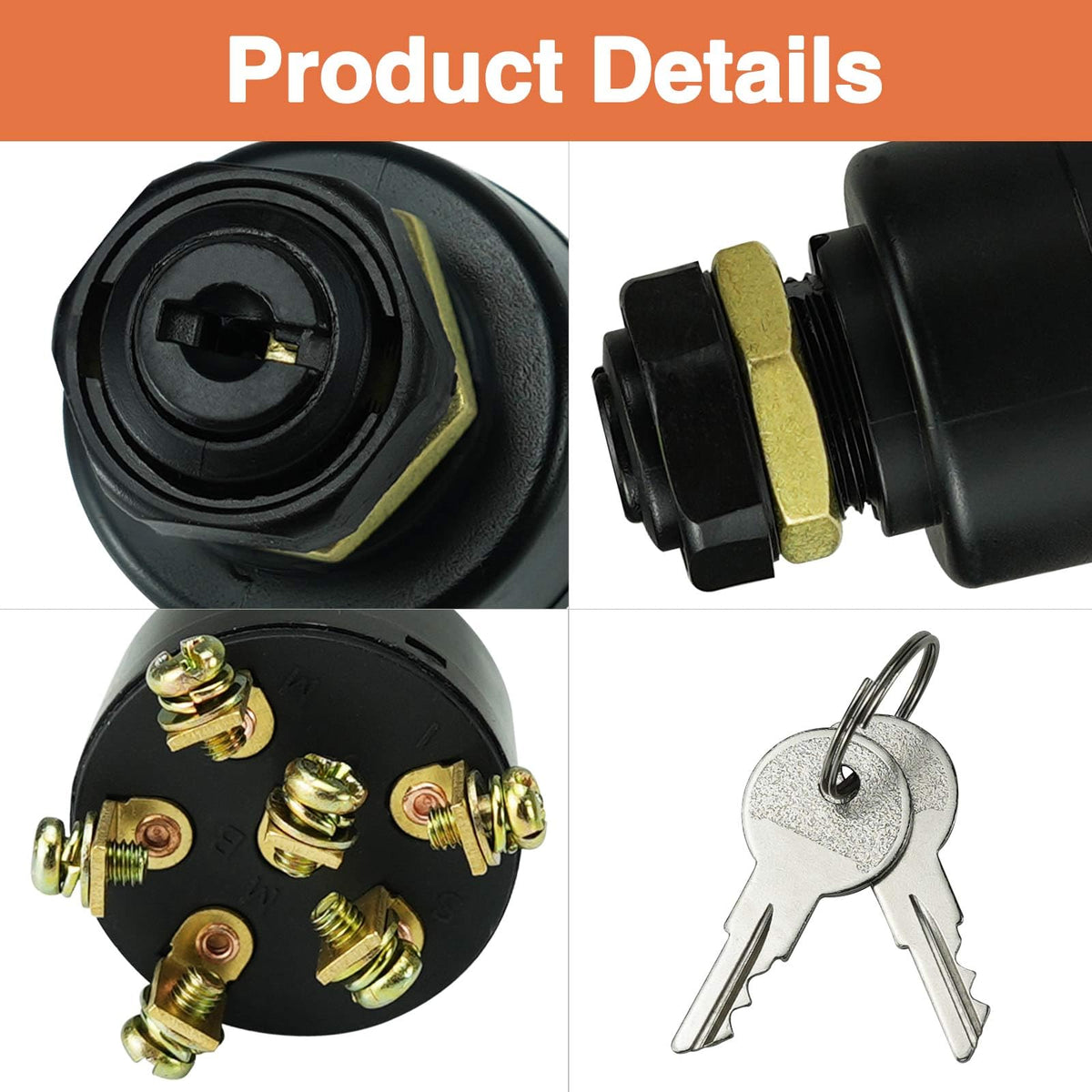 HEMRUNK MP41000 keys and cylinder detail illustrating included keys for secure ignition control