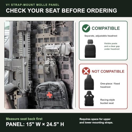 HEMSK DAYS seat back panel installed in SUV illustrating secure no-drill mounting