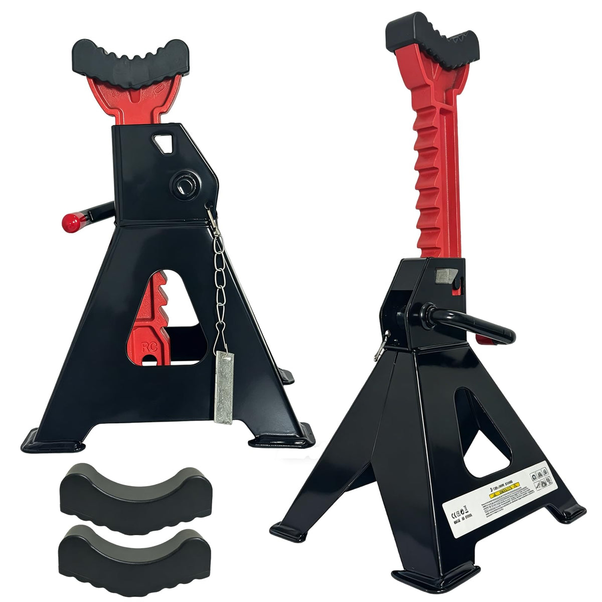 HENBOW front view pair of jack stands showing stability and ready use