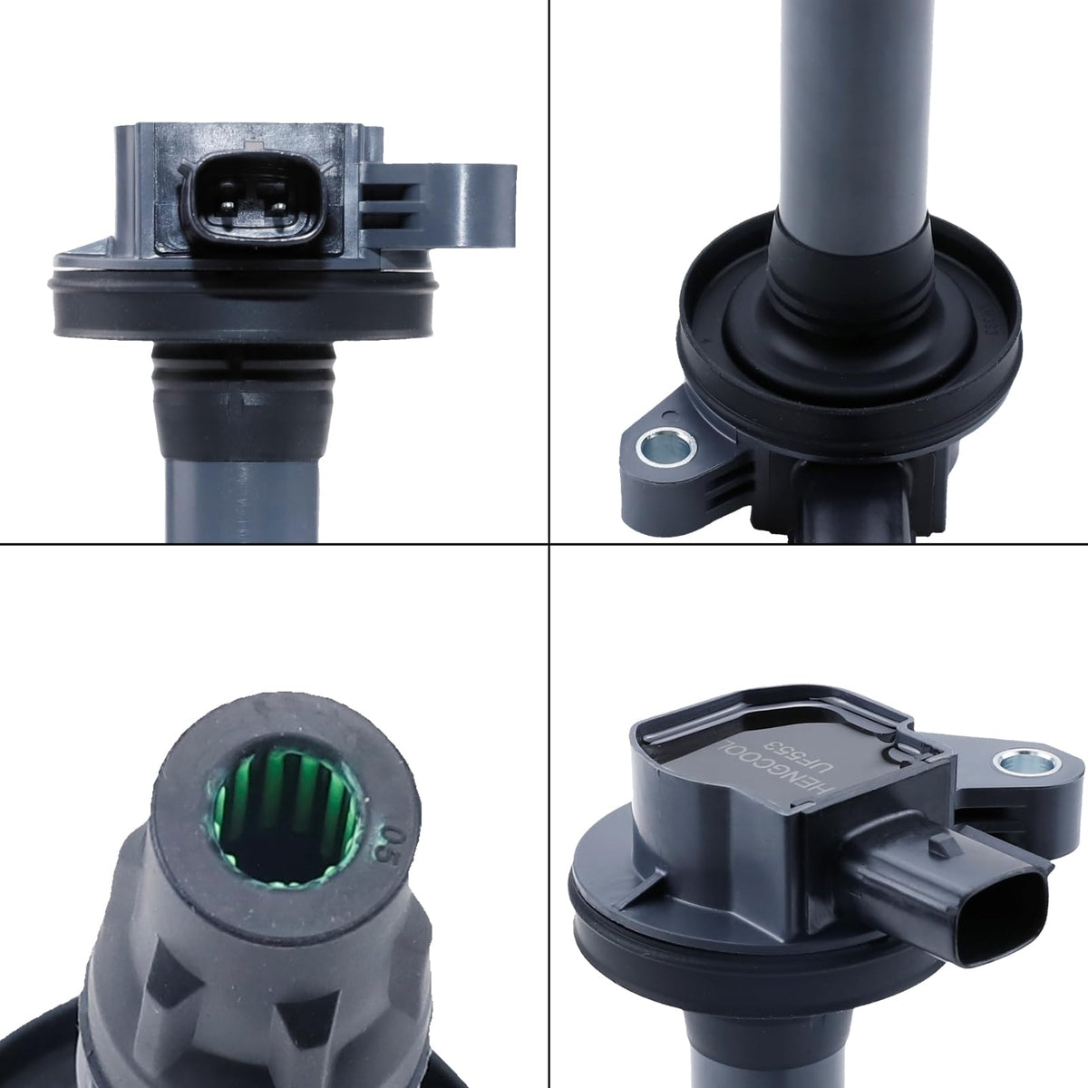 HENGCOOL ignition coil installed on engine illustrating correct fit and improved performance