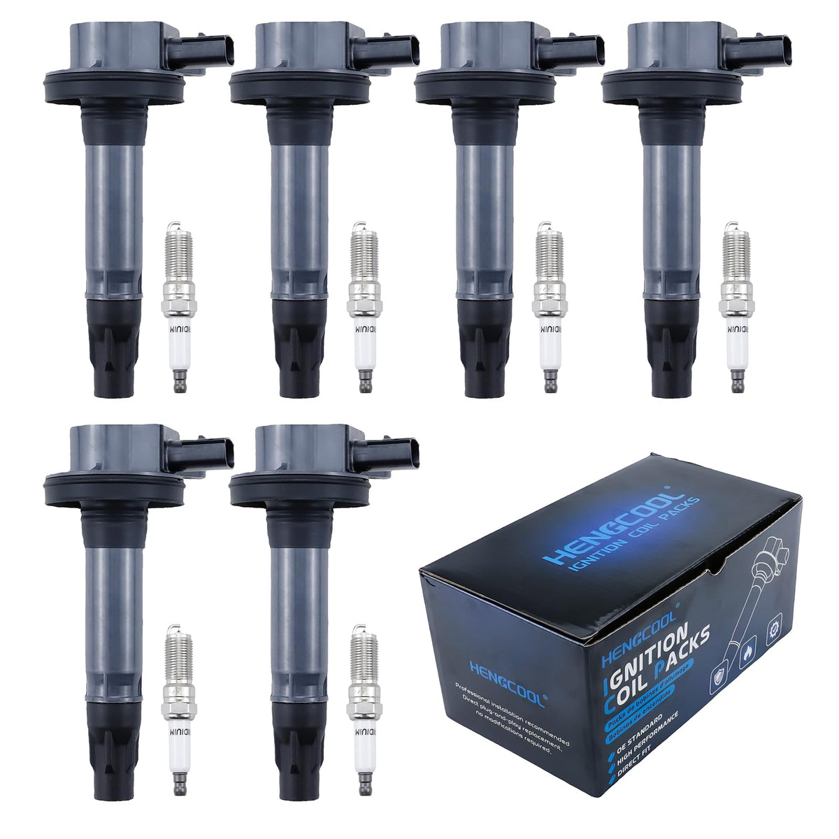 HENGCOOL kit front packaging showing complete ignition set and clear fitment benefits