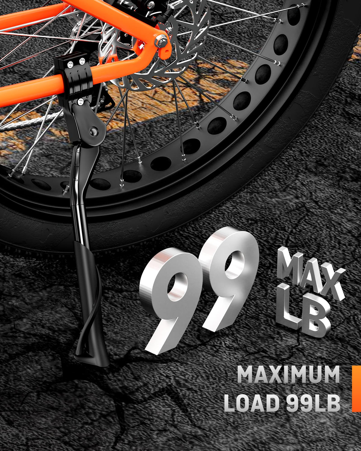 HENMI kickstand telescoping adjustment illustrating custom bike height
