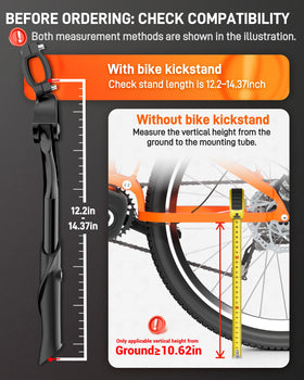 HENMI kickstand mounted on a mountain bike offering secure parking