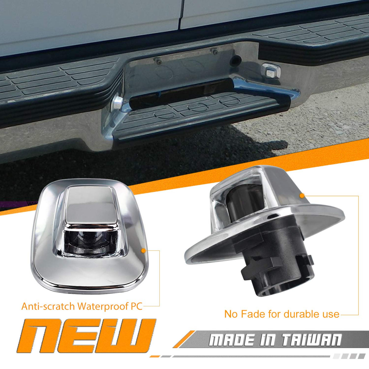 HERCOO close-up of PC clips and chrome edge showing robust clip design and durability