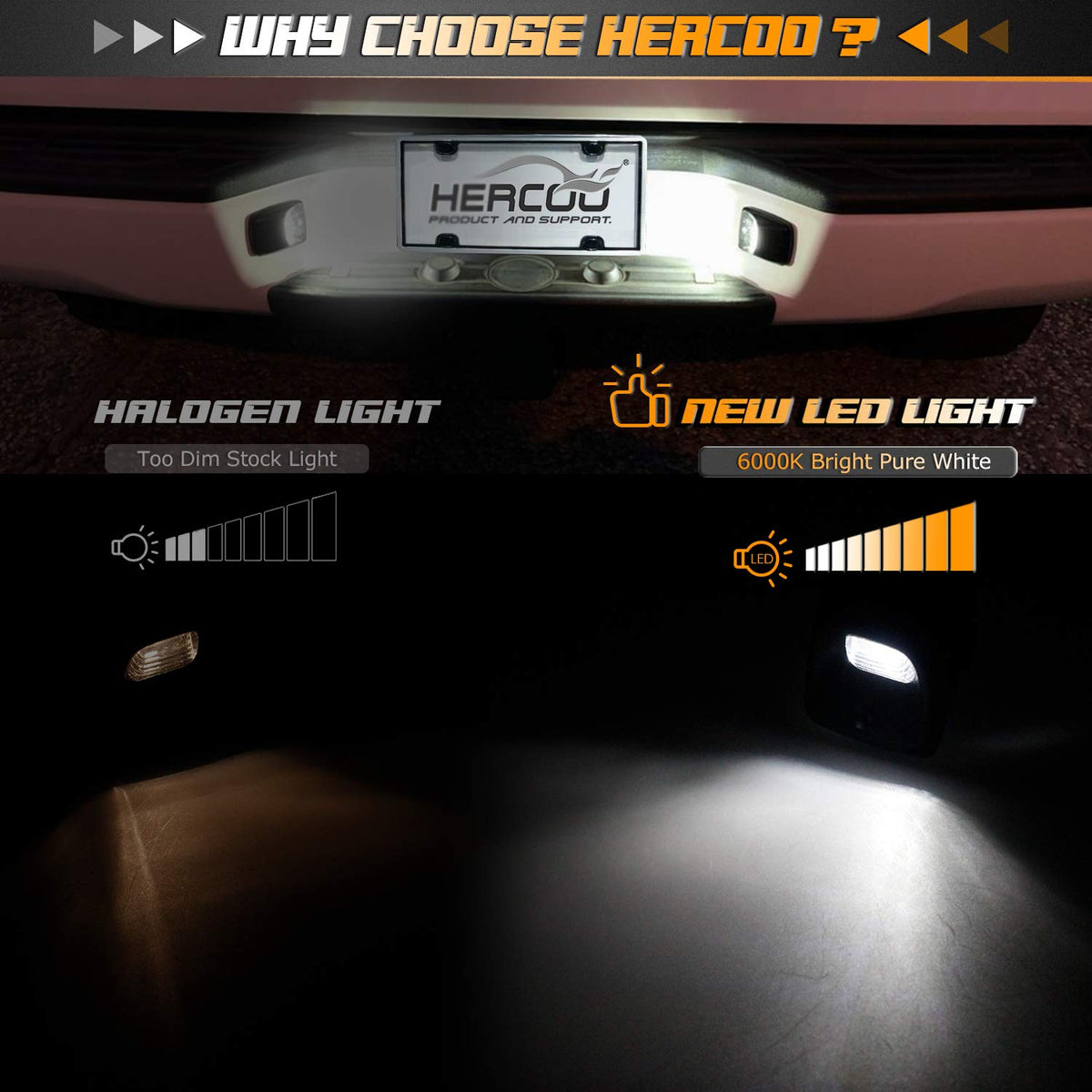 HERCOO close-up of smooth black lens highlighting durable finish