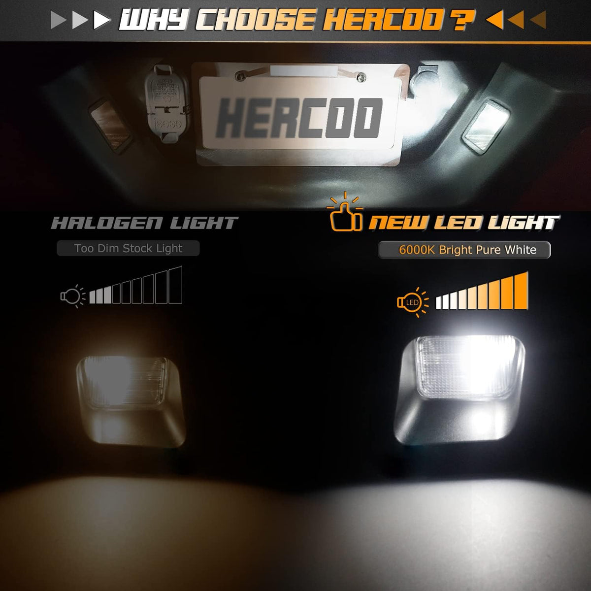 HERCOO gloss black housing detail highlighting scratch resistance and restored appearance